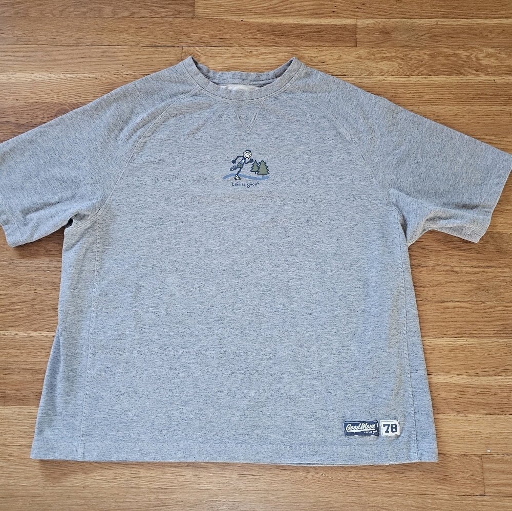 Life is Good Gray Short Sleeve T-Shirt Men's Size XL